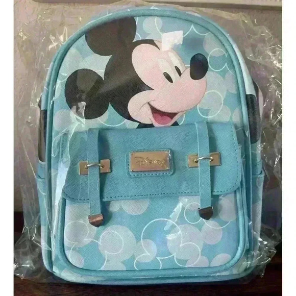 NWT WondaPOP Vegan Leather Disney Mini Backpack Micky Mouse Blue new in packagin - Picture 2 of 6
